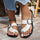 Summer Buckle Toe Clip Sandals Fashion Flat Beach Shoes Casual Comfortable Slides Slippers