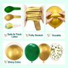 139Pcs Green and Gold Balloons Garland Arch Kit with Stars for Birthday Baby Shower Emerald Green Jungle Party Decorations