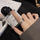 Simple Student Double Single Row Square Diamond Ring - Luxeventshub