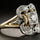 Fashion Retro Geometric Hollow Carved Zircon Ring - Luxeventshub