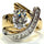 Personalized Creative Zircon Ring European And American 18K Gold Plated - Luxeventshub