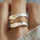 Double Color Steel Wire Wide Surface Handy Ring - Luxeventshub