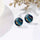 Exquisite Marbling Round Time Stone Glass Stainless Steel Studs - Luxeventshub