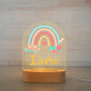 Personalized Children Animal Night Light Custom Name Acrylic Lamp Baby Kids Bedroom Decoration Neonate Birthday Christmas Gift