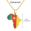 Anniyo 3CM Hip-hop Africa Map Pendant Necklaces Stainless Steel Algeria Morocco Egypt Tunisia Libay Jewelry #316621