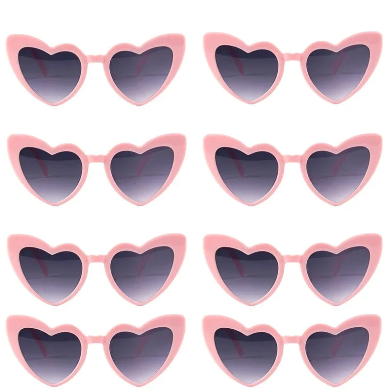 8/6pcs Hen Night Love Sunglasses Bachelorette Party Heart Glasses Wedding Bridal Shower Decor Bridesmaid Gifts for Women girls