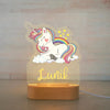 Personalized Children Animal Night Light Custom Name Acrylic Lamp Baby Kids Bedroom Decoration Neonate Birthday Christmas Gift