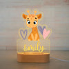 Personalized Children Animal Night Light Custom Name Acrylic Lamp Baby Kids Bedroom Decoration Neonate Birthday Christmas Gift