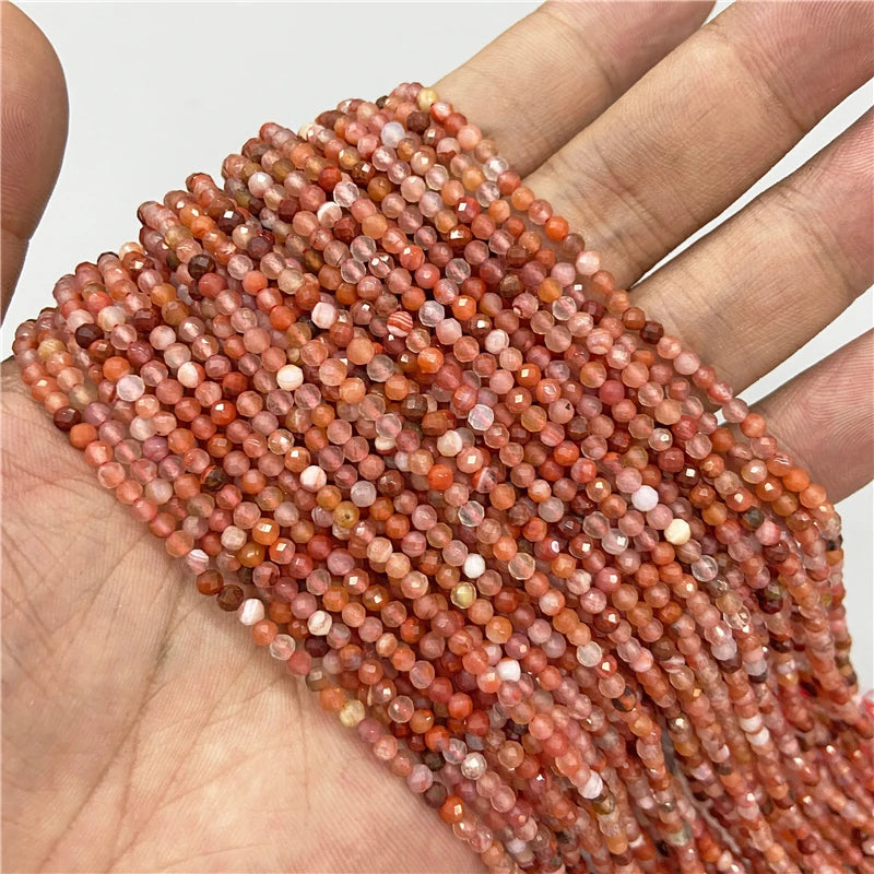 Mixed Natural Raw Stone Quartz Beads Loose 2 3 4MM Small Gem Spacer Beads For Making Necklace Bracelet Waist Chain Jewelry Diy