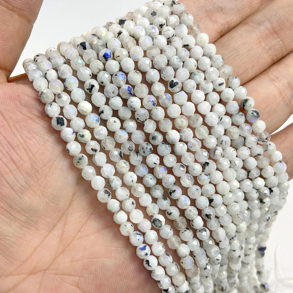 Mixed Natural Raw Stone Quartz Beads Loose 2 3 4MM Small Gem Spacer Beads For Making Necklace Bracelet Waist Chain Jewelry Diy