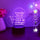 Luz Nocturna 3D para el día de la madre, 1 piezas, luz decorativa de ambiente festivo USB, luz de mesa de regalo para abuela - Luxeventshub