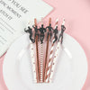 24pcs Bridal Shower Bachelorette Party Paper Straws Wedding Decoration Hen Night Party Birthday Supplies Team Bride To Be Gift