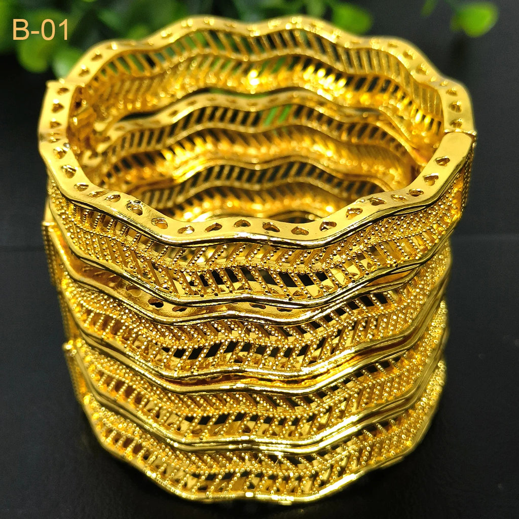 Luxury Dubai 24K Gold Color Bangles For Women Indian African Bracelets Charm Wedding Ethiopian Arabic Hand Jewelry Party Gifts