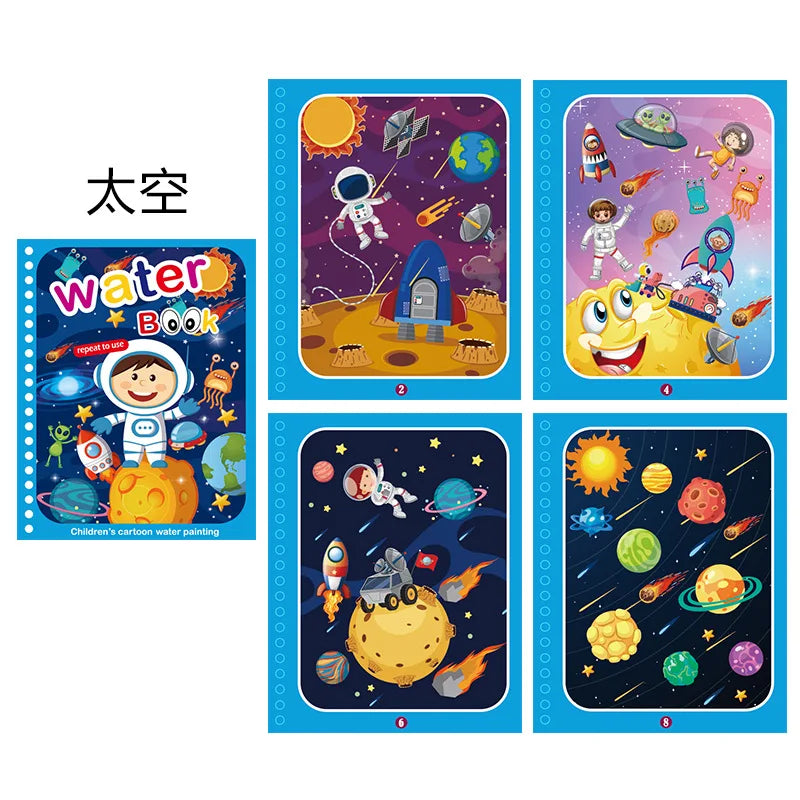 Children DIY Magical Water Painting Book Toddler Early Education Toys Reusable Magic Drawing Coloring Creativity Board For Kids