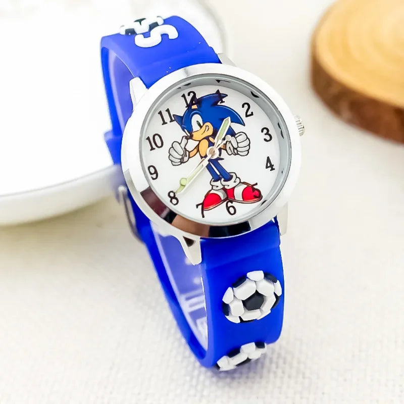 Sonic The Hedgehog Children's Watch Silicone Wtrap Quartz Watch  Outdoor Use For Children Sports Luminous Pointer Birthday Gifts