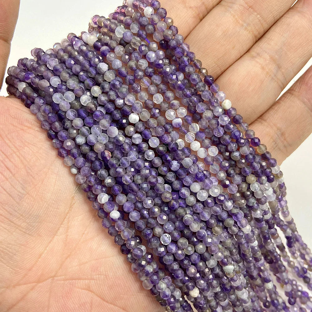 Mixed Natural Raw Stone Quartz Beads Loose 2 3 4MM Small Gem Spacer Beads For Making Necklace Bracelet Waist Chain Jewelry Diy