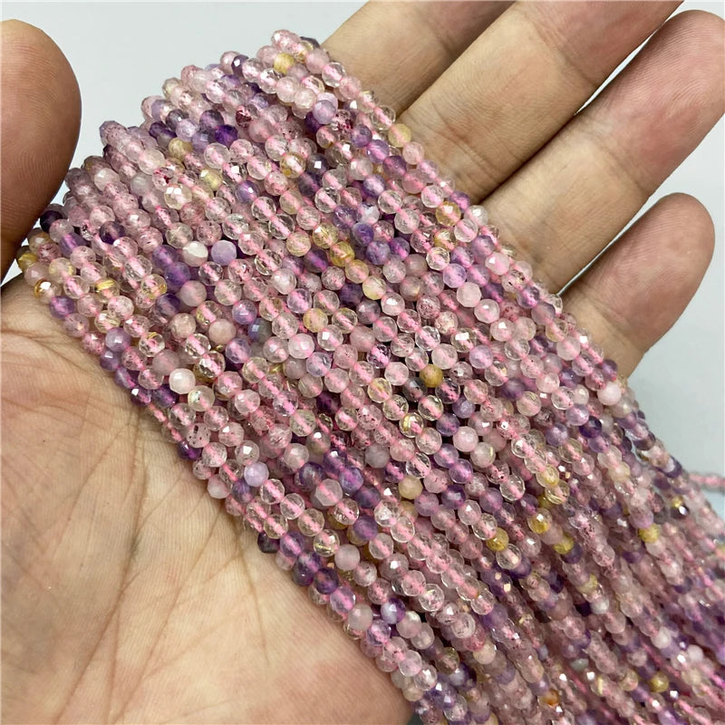 Mixed Natural Raw Stone Quartz Beads Loose 2 3 4MM Small Gem Spacer Beads For Making Necklace Bracelet Waist Chain Jewelry Diy