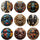 Unique African Mask Circular Wooden Sign with Artistic Design, Suitable for Home, Caf É, Bar, Office, Party Decoration, Gifts