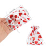 20pcs Red Love Heart Organza Bags Wedding Party Gift Candy Drawstring Bag Christmas Valentines Day Jewellery Pouches Display