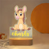 Personalized Children Animal Night Light Custom Name Acrylic Lamp Baby Kids Bedroom Decoration Neonate Birthday Christmas Gift