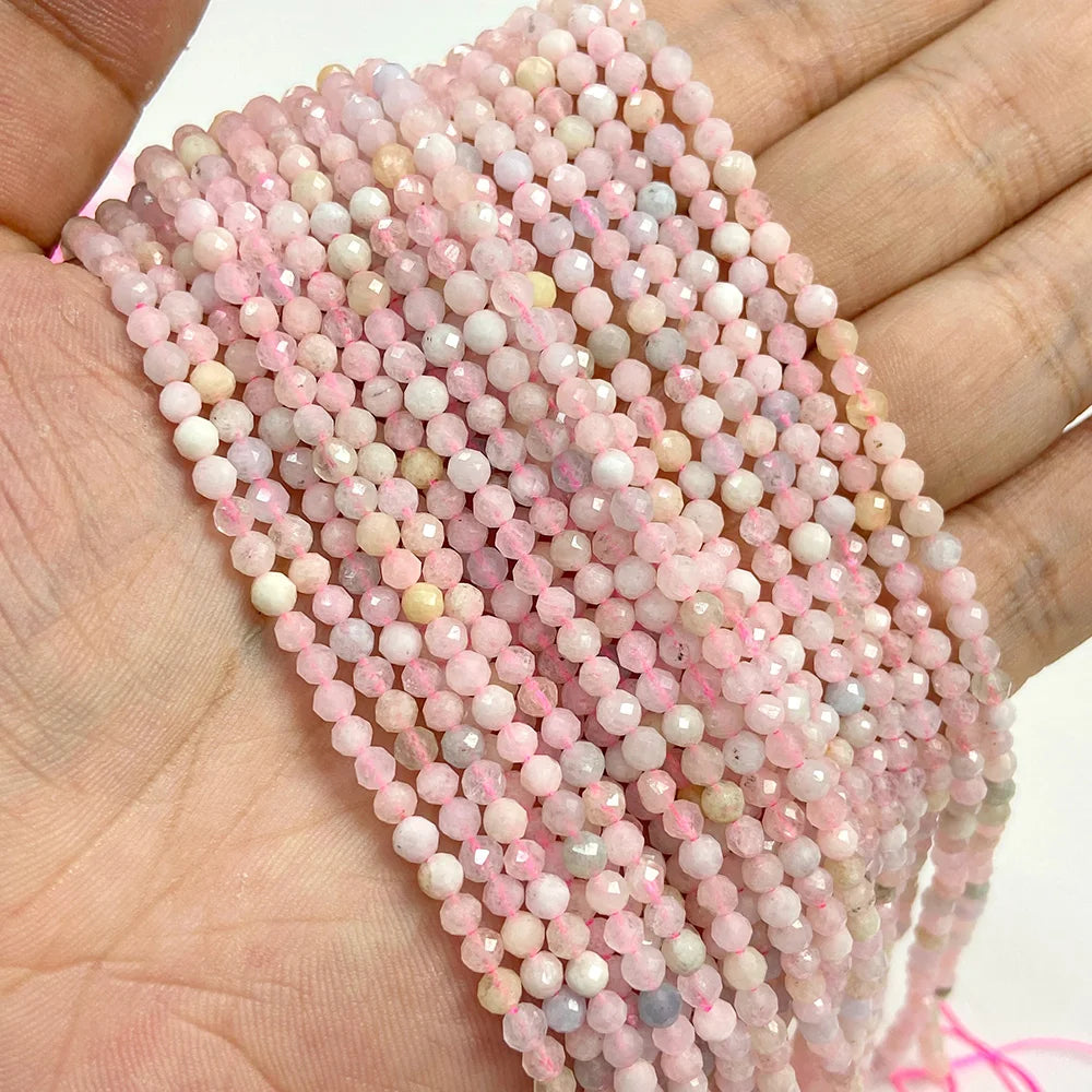 Mixed Natural Raw Stone Quartz Beads Loose 2 3 4MM Small Gem Spacer Beads For Making Necklace Bracelet Waist Chain Jewelry Diy