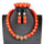 Pure African Bead Wedding Jewelry Set para Mulheres, Imitação Coral Colar, Nigéria Noiva Acessórios, Anniversary Party, Frete Grátis