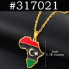 Anniyo 3CM Hip-hop Africa Map Pendant Necklaces Stainless Steel Algeria Morocco Egypt Tunisia Libay Jewelry #316621