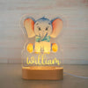 Personalized Children Animal Night Light Custom Name Acrylic Lamp Baby Kids Bedroom Decoration Neonate Birthday Christmas Gift