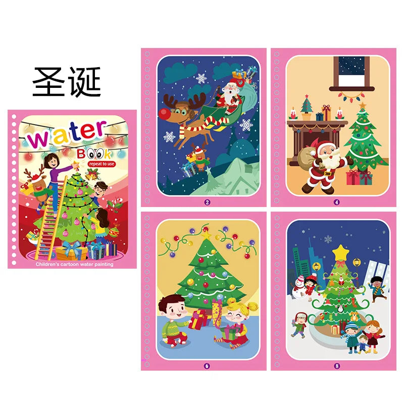 Children DIY Magical Water Painting Book Toddler Early Education Toys Reusable Magic Drawing Coloring Creativity Board For Kids