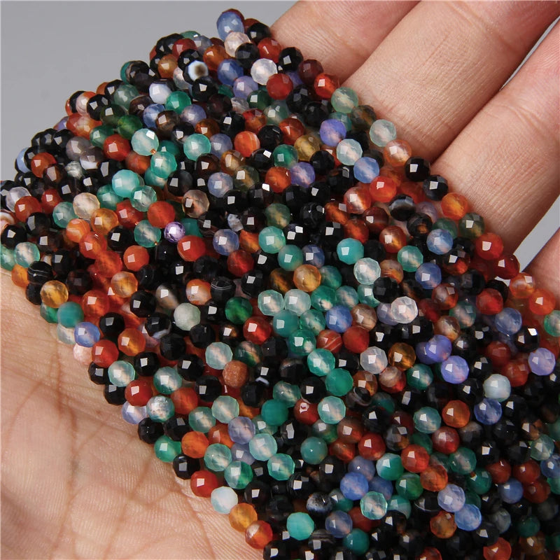 Mixed Natural Raw Stone Quartz Beads Loose 2 3 4MM Small Gem Spacer Beads For Making Necklace Bracelet Waist Chain Jewelry Diy