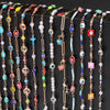 0.5-1Meter Fashion Colorful Evil Eye Beads Chain Flower Butterfly Shape Pearl Waist Bead Chains For DIY Bohemia Jewelry Necklace