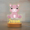 Personalized Children Animal Night Light Custom Name Acrylic Lamp Baby Kids Bedroom Decoration Neonate Birthday Christmas Gift