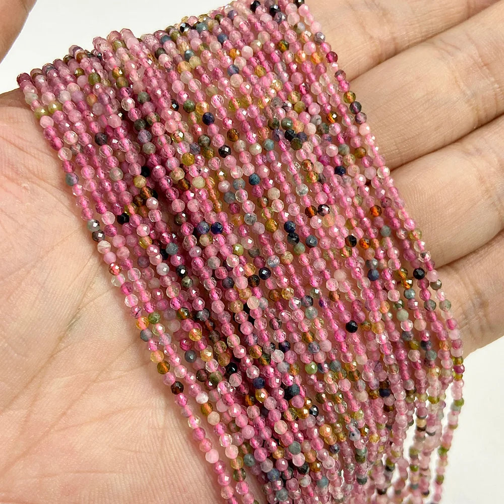 Mixed Natural Raw Stone Quartz Beads Loose 2 3 4MM Small Gem Spacer Beads For Making Necklace Bracelet Waist Chain Jewelry Diy