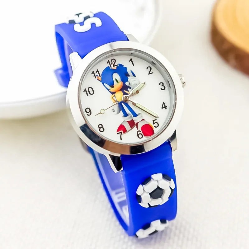 Sonic The Hedgehog Children's Watch Silicone Wtrap Quartz Watch  Outdoor Use For Children Sports Luminous Pointer Birthday Gifts