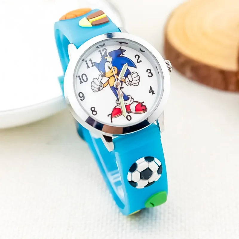 Sonic The Hedgehog Children's Watch Silicone Wtrap Quartz Watch  Outdoor Use For Children Sports Luminous Pointer Birthday Gifts