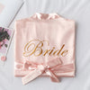 Bride To Be Team Bride Satin-Silk Robe Wedding Bridesmaid Robes Women Bridal Shower Bachelorette Party Gift Wedding Decor