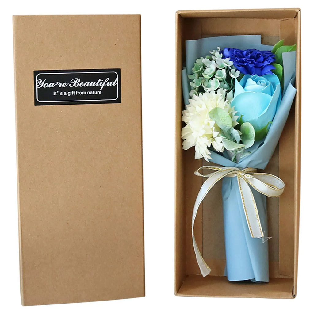 Mother's Day Gift 3 Roses Soap Flower Carnation Bunch Gift Box