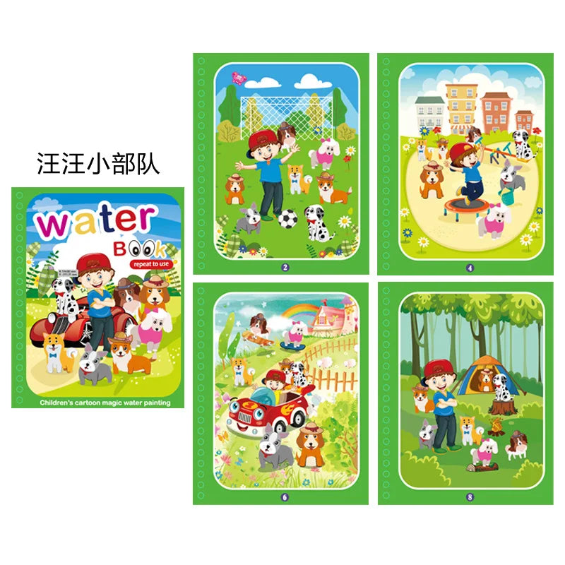 Children DIY Magical Water Painting Book Toddler Early Education Toys Reusable Magic Drawing Coloring Creativity Board For Kids