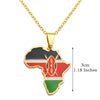 Anniyo 3CM Hip-hop Africa Map Pendant Necklaces Stainless Steel Algeria Morocco Egypt Tunisia Libay Jewelry #316621