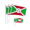 14*21cm Burundi Hand Flag, Burundian National Flag World African Countries Hand Held Small Waving Flag