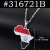 Anniyo 3CM Hip-hop Africa Map Pendant Necklaces Stainless Steel Algeria Morocco Egypt Tunisia Libay Jewelry #316621