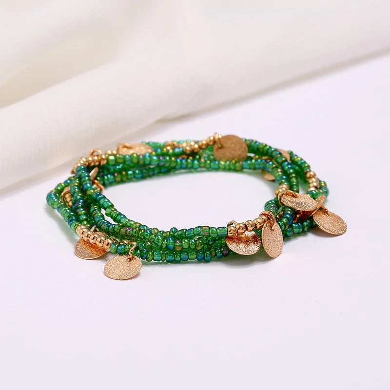 1pc Fashion Bohemian Waist Chain Creative Beads Decor Waist Jewelry Belly Chain For Women Girls Jewelry Necklace Anklet Bracelet