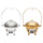 4.5L Round Stainless Steel Chafer Buffet Servers Set Chafing Dish Buffet Set Gold/Silver