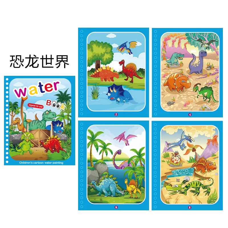 Children DIY Magical Water Painting Book Toddler Early Education Toys Reusable Magic Drawing Coloring Creativity Board For Kids