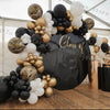 Black and Gold Balloons Garland Arch Kit With Gold Confetti Balloons For New Years Wedding Birthday Party Decoration Anniversary