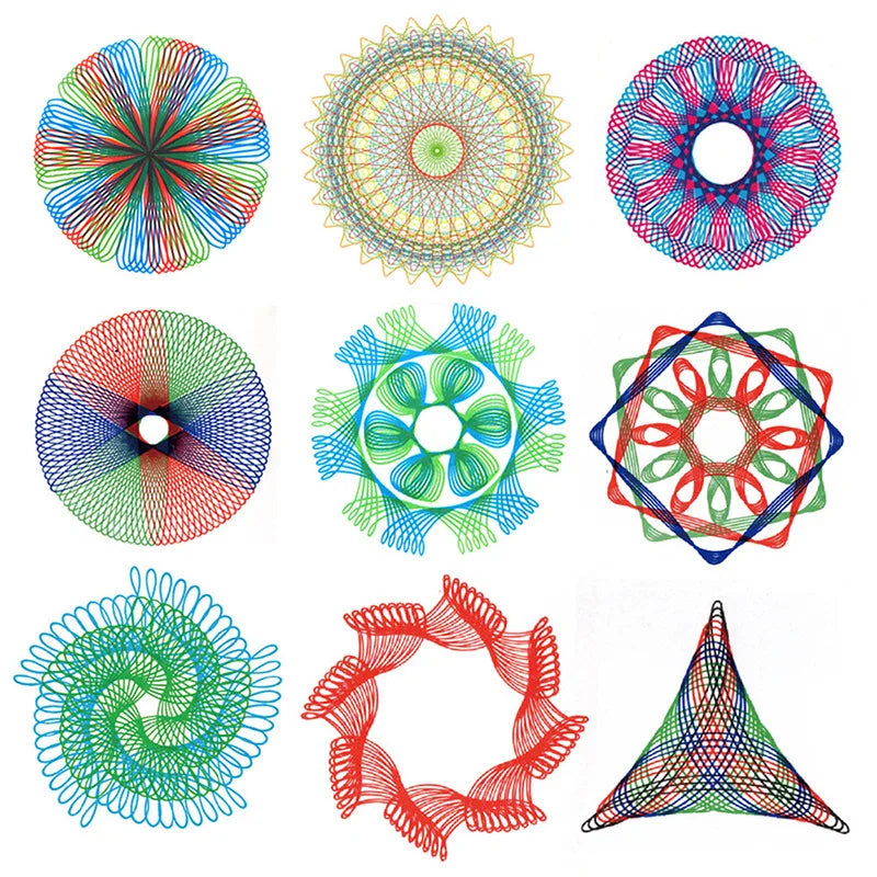 22pcs Spirograph Design Arts Craft Kit Spiral Art Drawing Kit Geometric Ruler Drafting Tools Kids Educational Drawing Toys