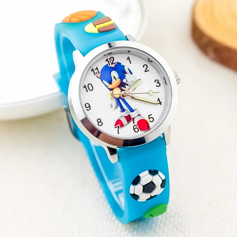 Sonic The Hedgehog Children's Watch Silicone Wtrap Quartz Watch  Outdoor Use For Children Sports Luminous Pointer Birthday Gifts