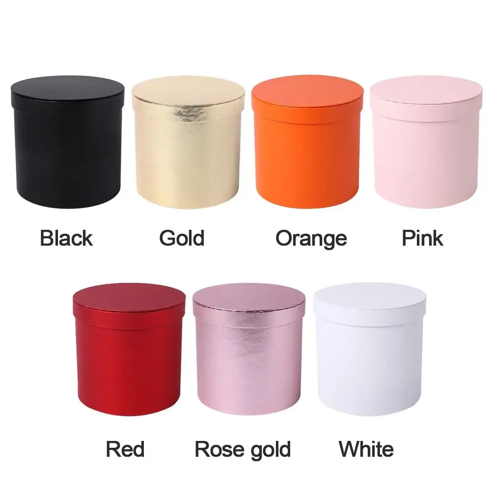 Flower Box Round Cardboard Gift Boxes Wedding Party Rose Flower Packaging Decoration Valentine's Day Gifts Supplies