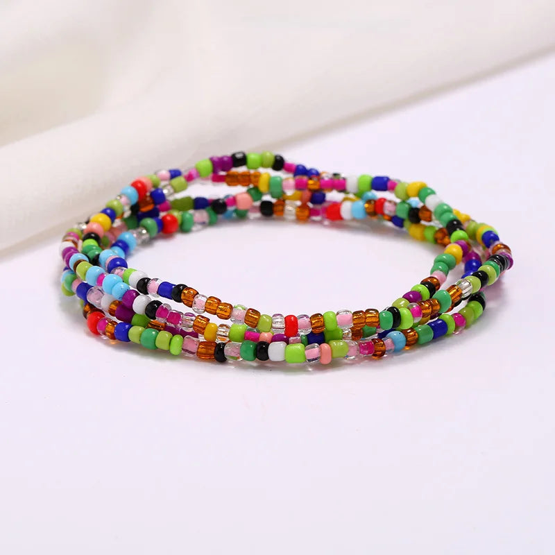 1pc Fashion Bohemian Waist Chain Creative Beads Decor Waist Jewelry Belly Chain For Women Girls Jewelry Necklace Anklet Bracelet