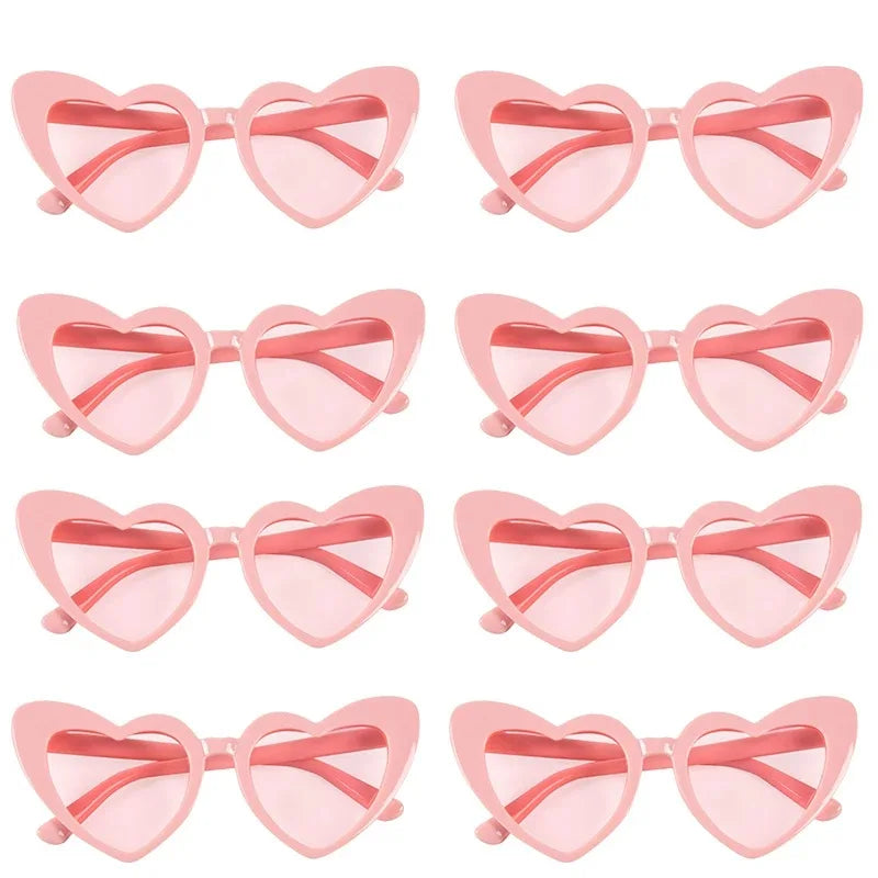 8/6pcs Hen Night Love Sunglasses Bachelorette Party Heart Glasses Wedding Bridal Shower Decor Bridesmaid Gifts for Women girls